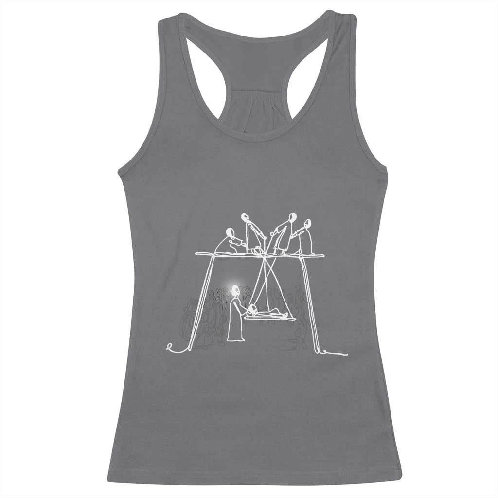 Paralyzed Man Christian Religious Jesus Healing Racerback Tank Top