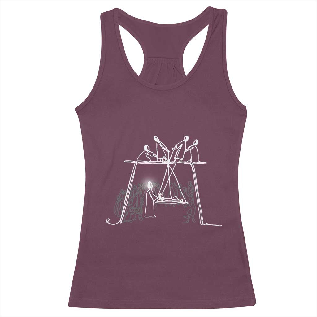 Paralyzed Man Christian Religious Jesus Healing Racerback Tank Top