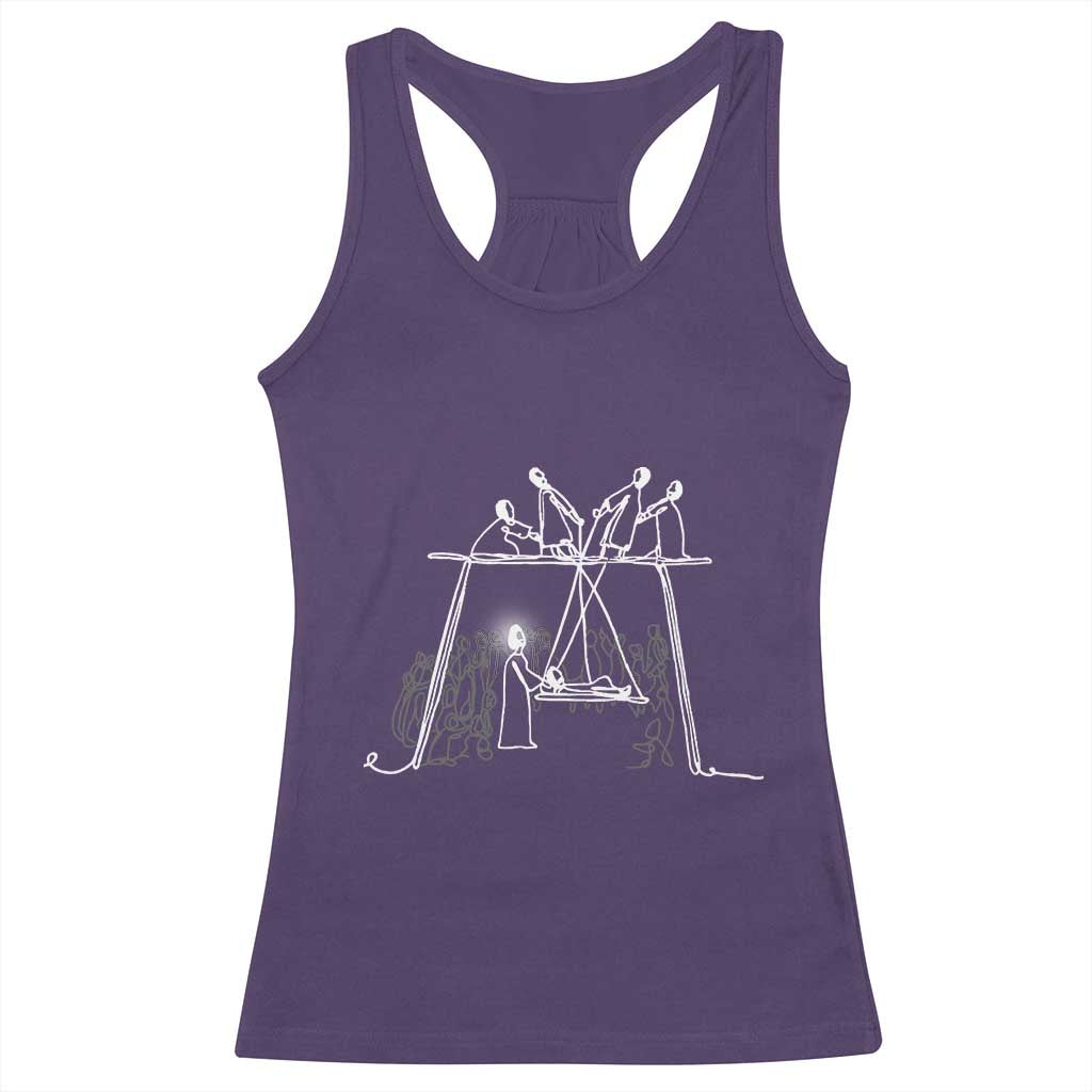 Paralyzed Man Christian Religious Jesus Healing Racerback Tank Top