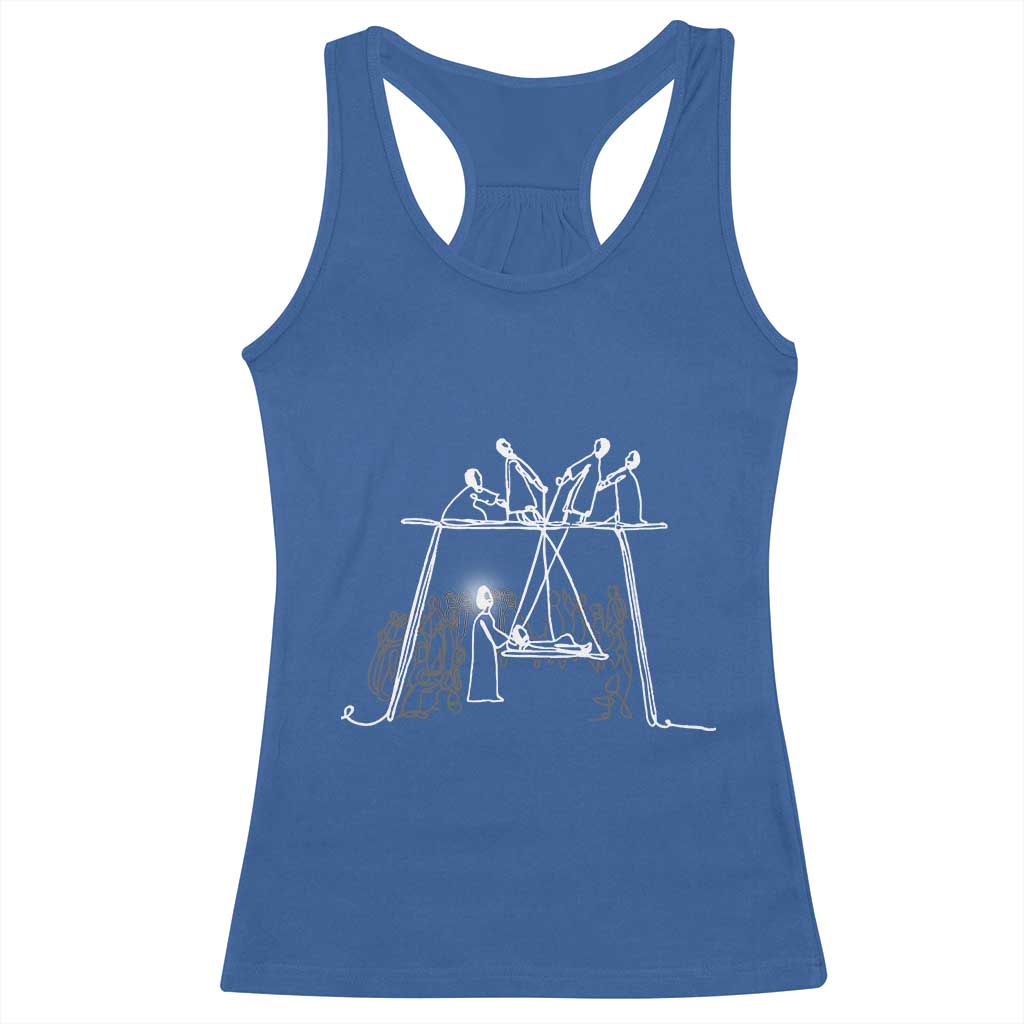 Paralyzed Man Christian Religious Jesus Healing Racerback Tank Top
