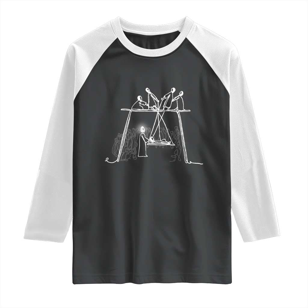 Paralyzed Man Christian Religious Jesus Healing Raglan Shirt