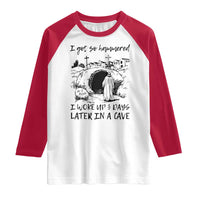Funny I Got So Hammered I Woke Up 3 Days Later In A Cave Raglan Shirt Christian Easter Day Religious