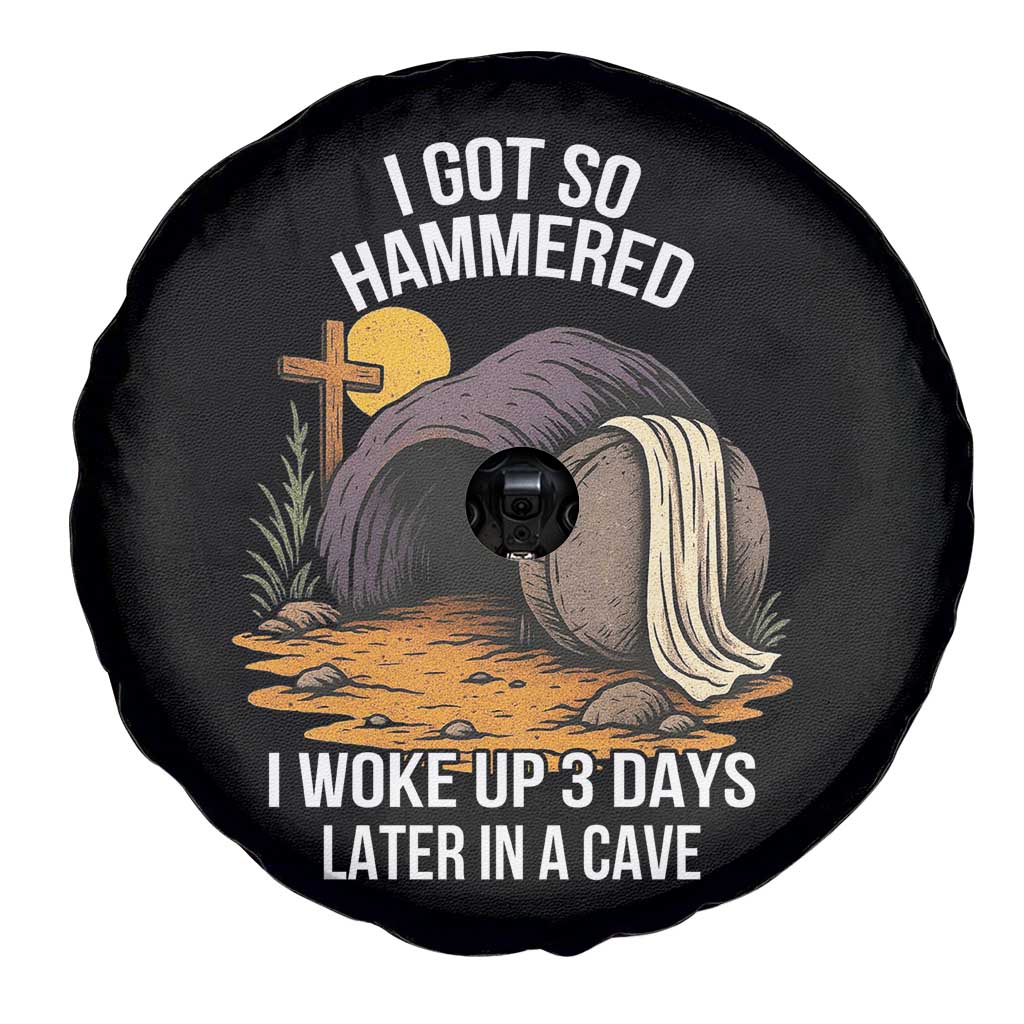 Christian Easter Day Religious Stone Spare Tire Cover I Got So Hammered I Woke Up 3 Days Later In A Cave