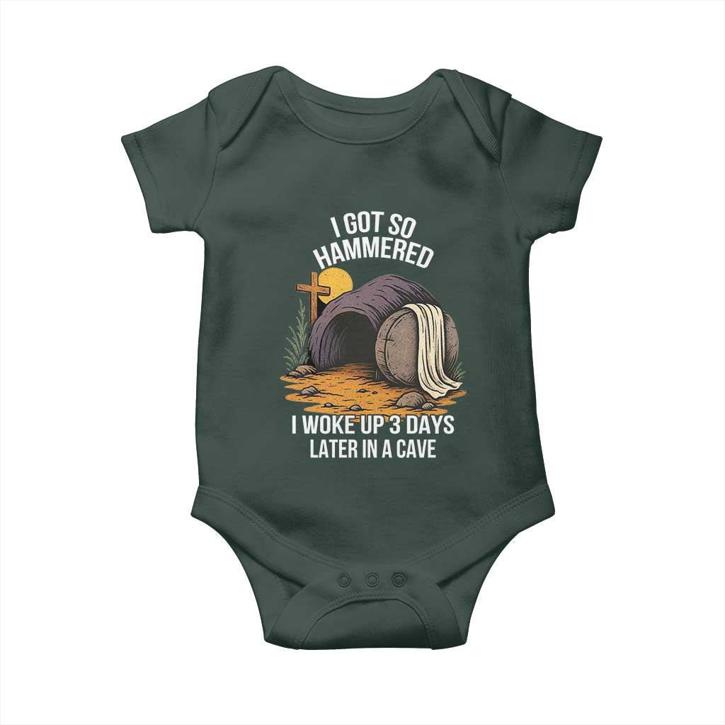 Christian Easter Day Religious Stone Baby Onesie I Got So Hammered I Woke Up 3 Days Later In A Cave