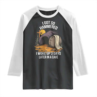 Christian Easter Day Religious Stone Raglan Shirt I Got So Hammered I Woke Up 3 Days Later In A Cave