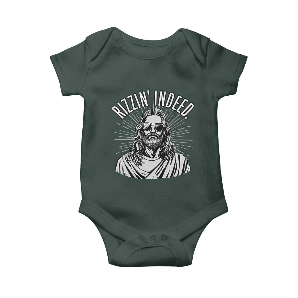 Funny Religious Christian Jesus Meme Baby Onesie Rizzin Indeed
