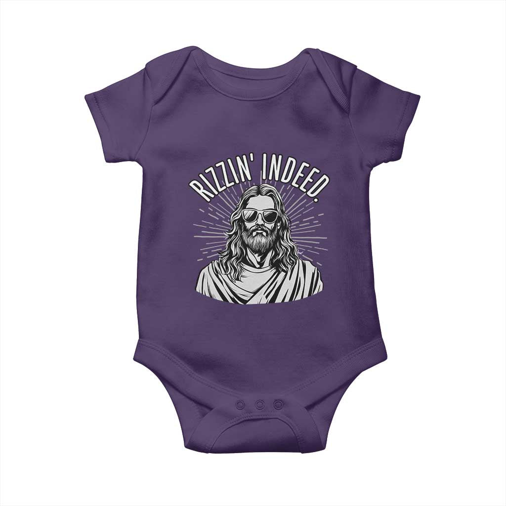 Funny Religious Christian Jesus Meme Baby Onesie Rizzin Indeed