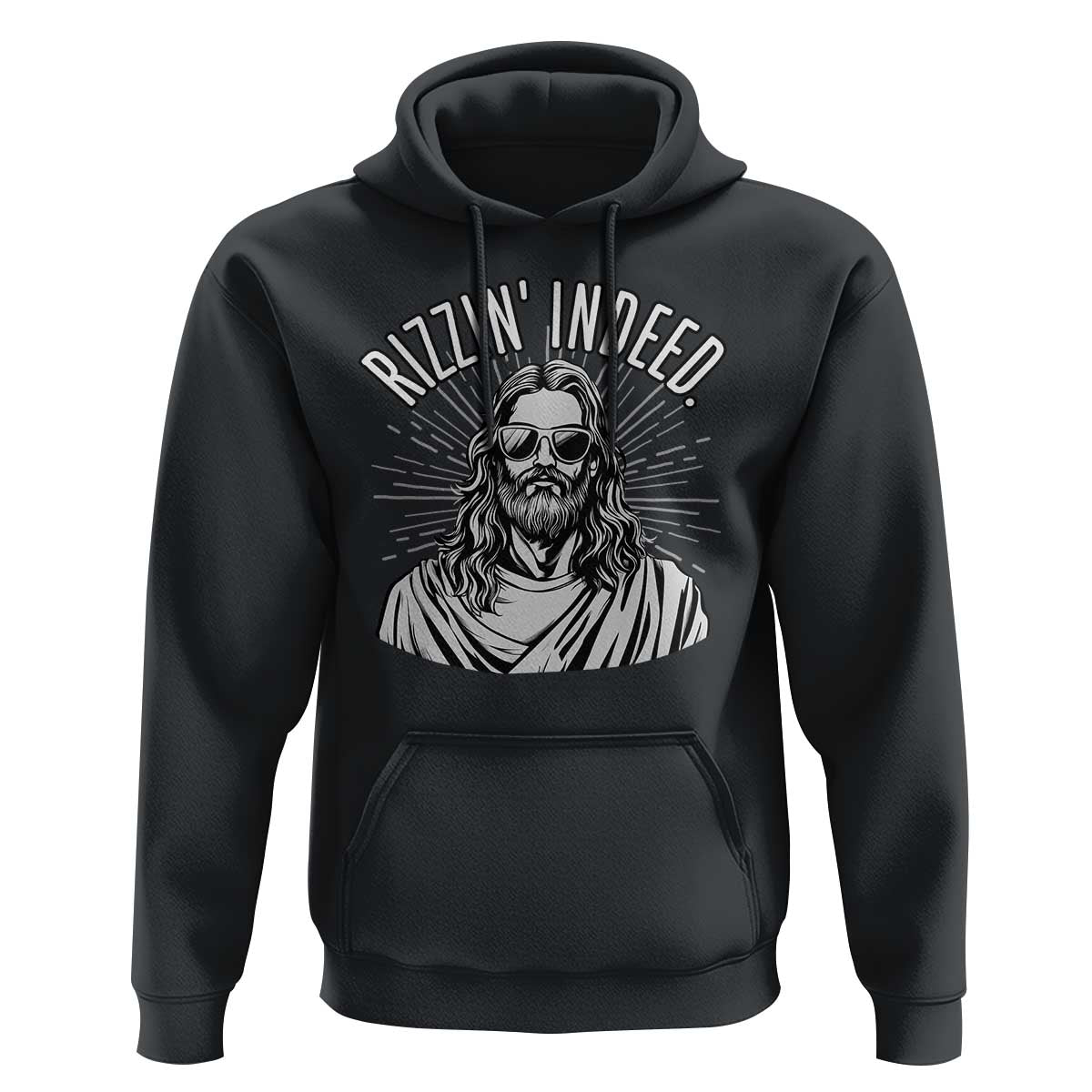 Funny Religious Christian Jesus Meme Hoodie Rizzin Indeed