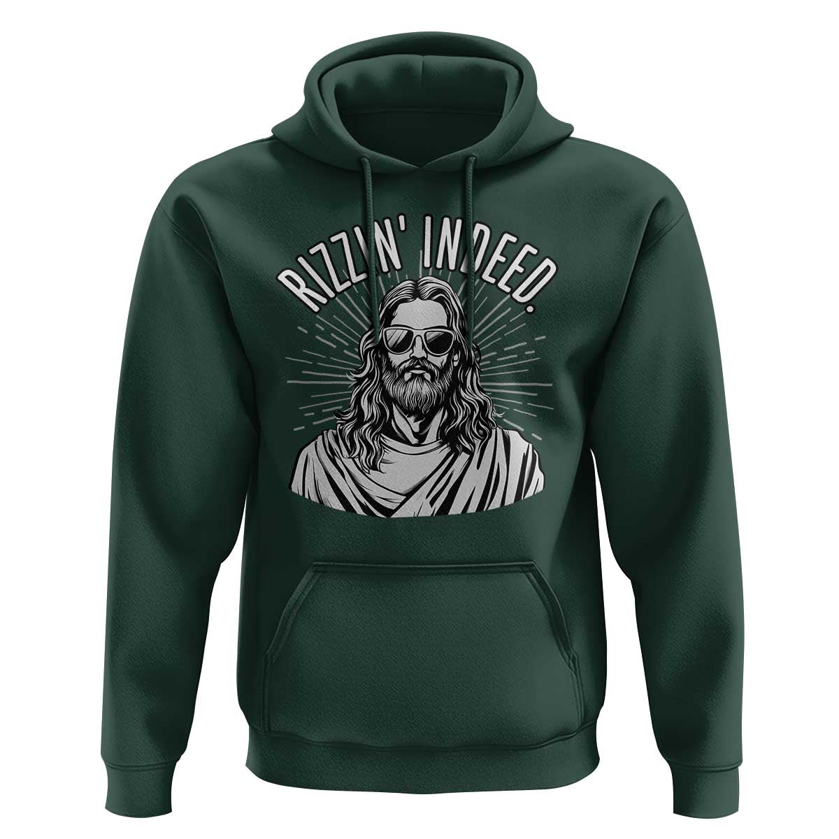 Funny Religious Christian Jesus Meme Hoodie Rizzin Indeed