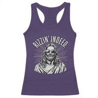 Funny Religious Christian Jesus Meme Racerback Tank Top Rizzin Indeed