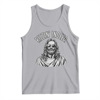 Funny Religious Christian Jesus Meme Tank Top Rizzin Indeed