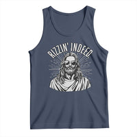 Funny Religious Christian Jesus Meme Tank Top Rizzin Indeed