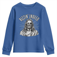 Funny Religious Christian Jesus Meme Youth Sweatshirt Rizzin Indeed