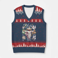 Religious Christian Easter Holy Week Christ Jesus V-Neck Knit Sweater Vest - Wonder Print Shop