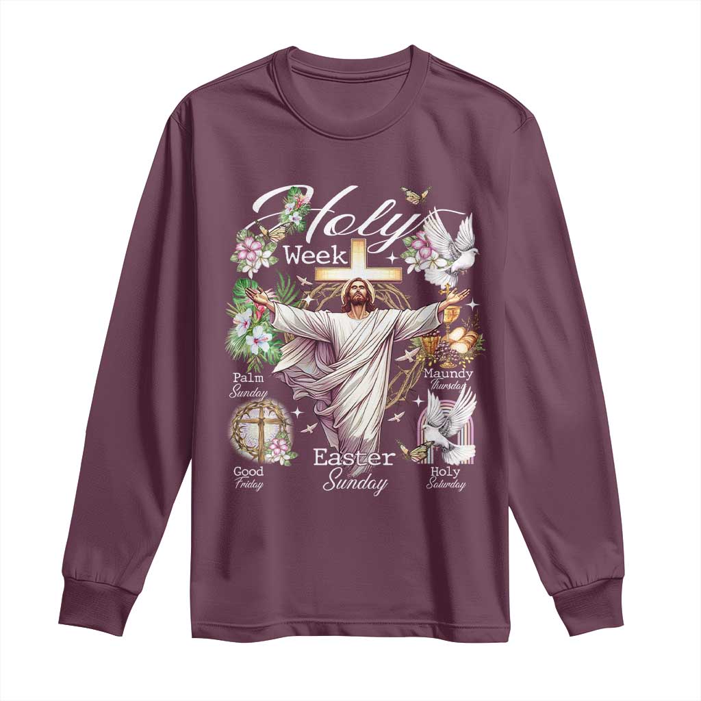 Religious Christian Easter Holy Week Christ Jesus Long Sleeve Shirt