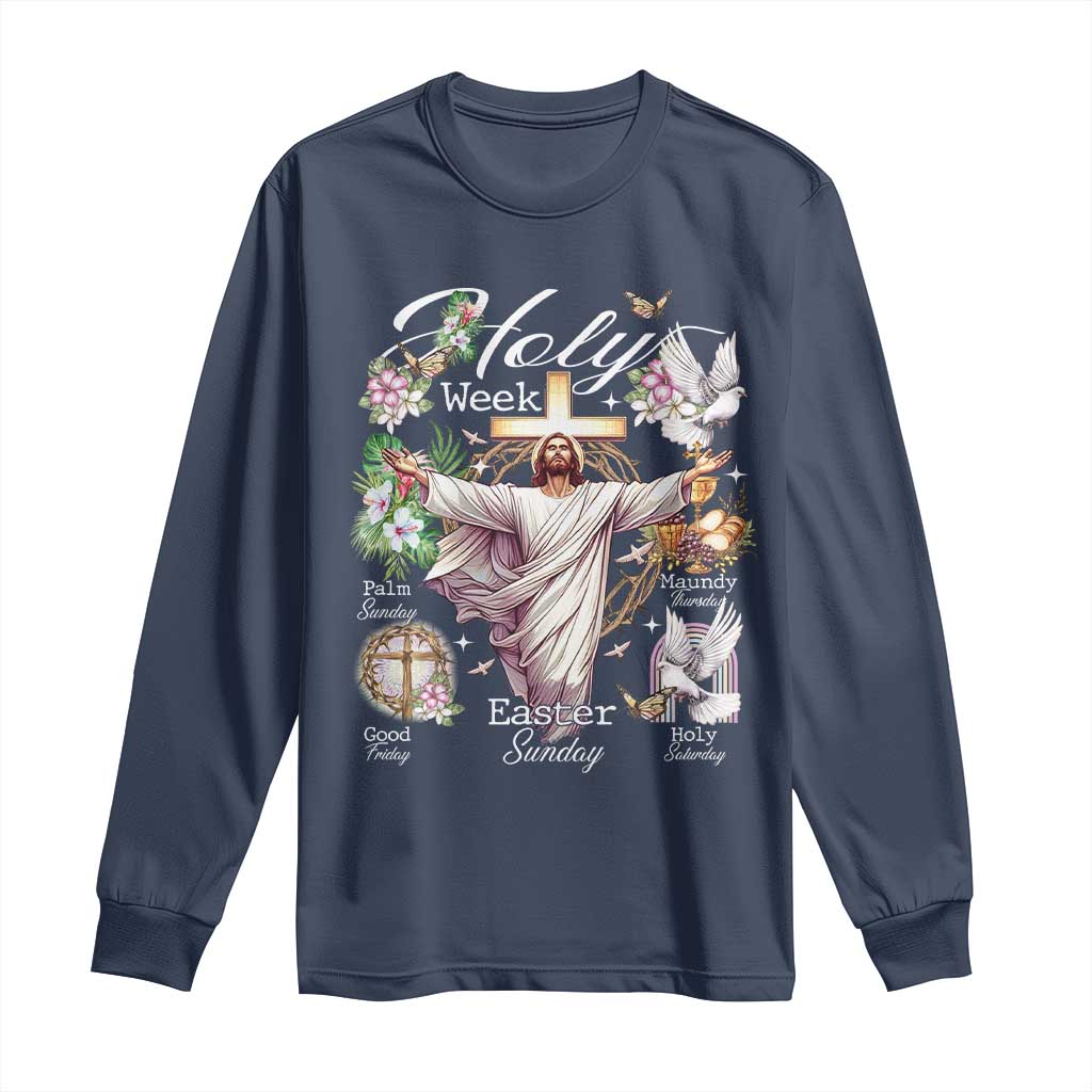 Religious Christian Easter Holy Week Christ Jesus Long Sleeve Shirt