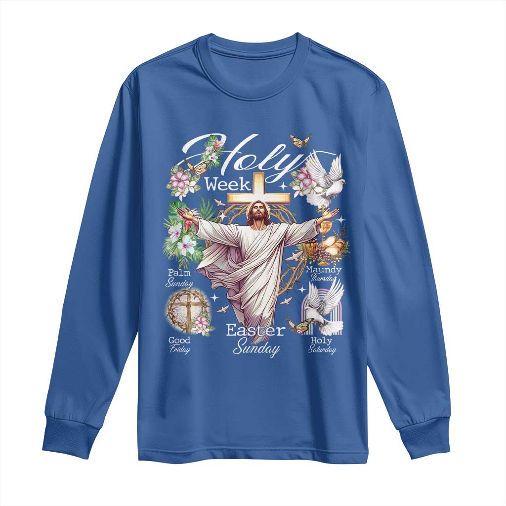 Religious Christian Easter Holy Week Christ Jesus Long Sleeve Shirt