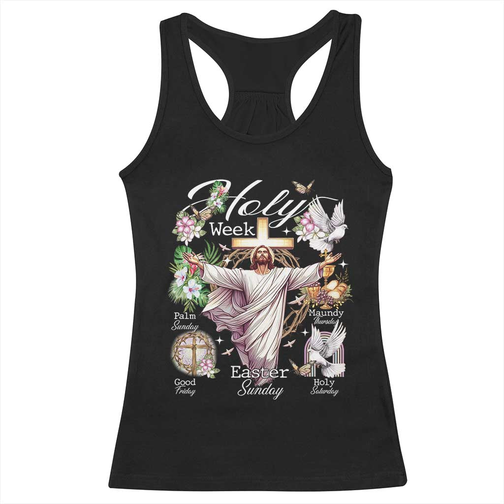 Religious Christian Easter Holy Week Christ Jesus Racerback Tank Top