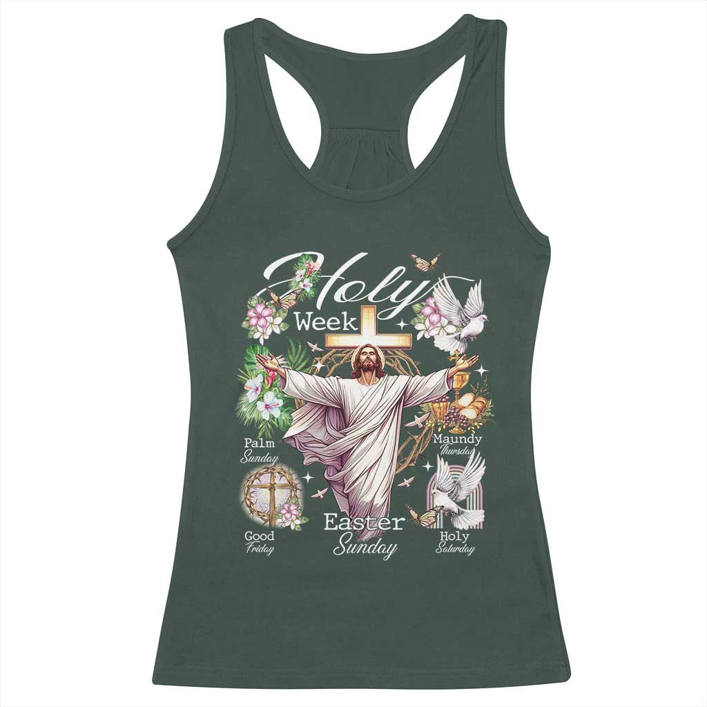 Religious Christian Easter Holy Week Christ Jesus Racerback Tank Top