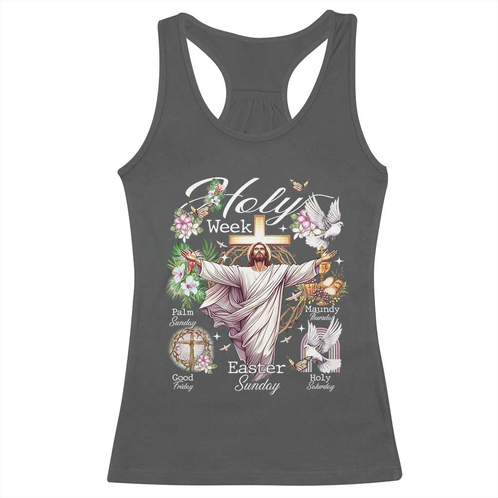 Religious Christian Easter Holy Week Christ Jesus Racerback Tank Top