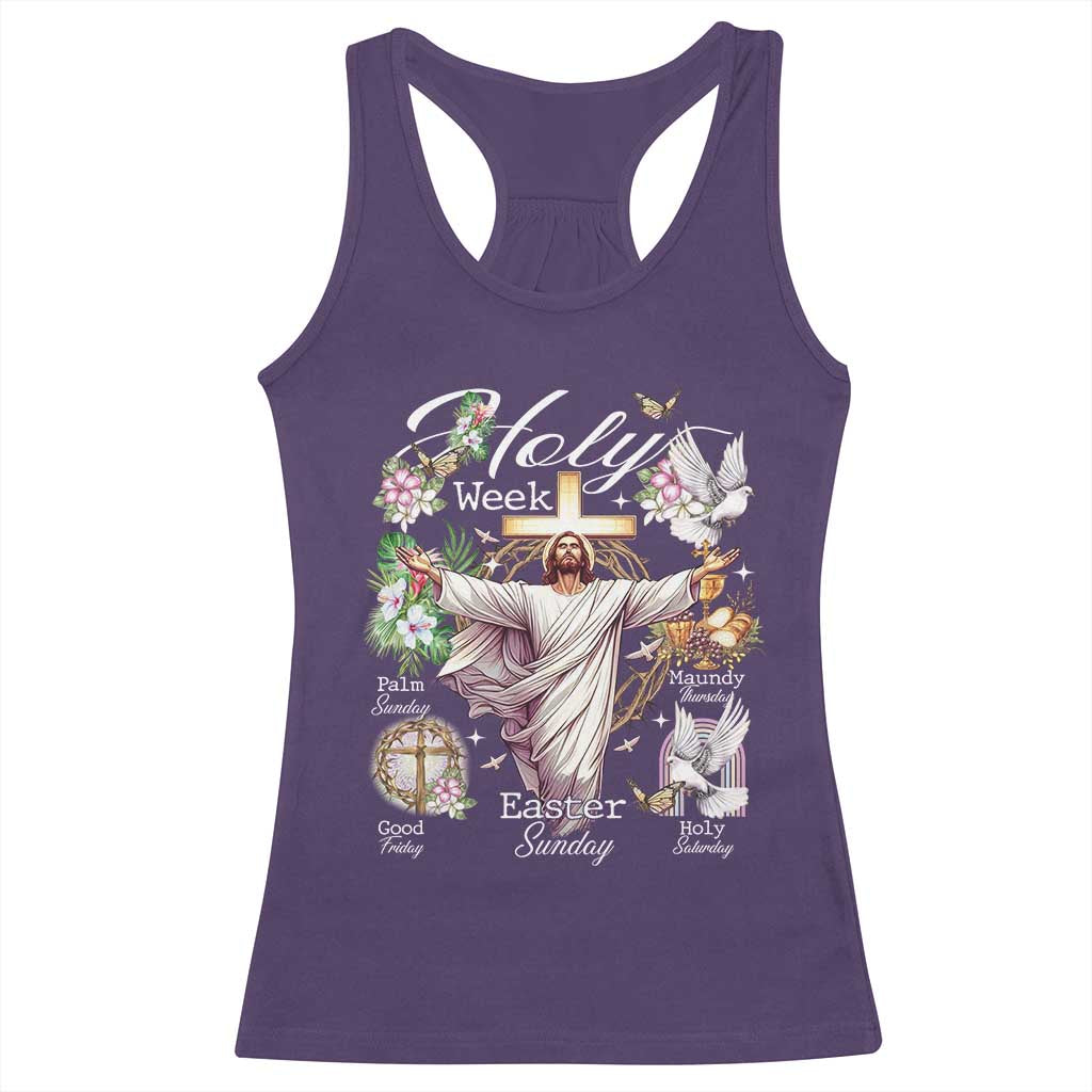 Religious Christian Easter Holy Week Christ Jesus Racerback Tank Top