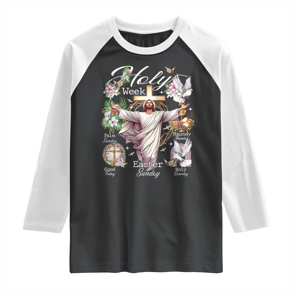 Religious Christian Easter Holy Week Christ Jesus Raglan Shirt