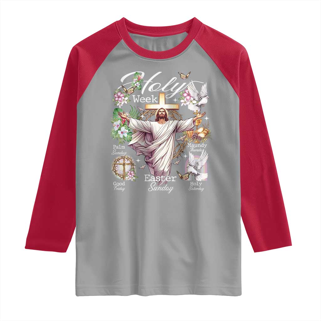 Religious Christian Easter Holy Week Christ Jesus Raglan Shirt