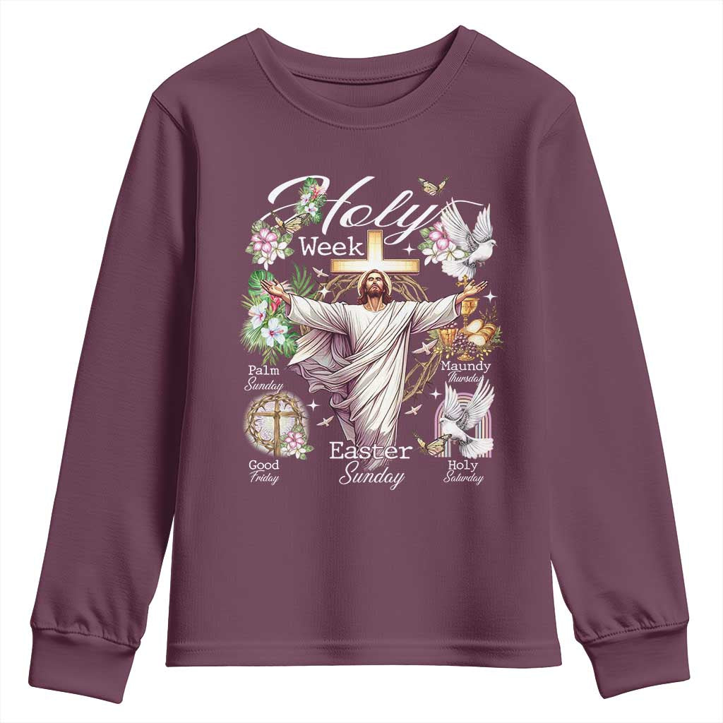 Religious Christian Easter Holy Week Christ Jesus Youth Sweatshirt