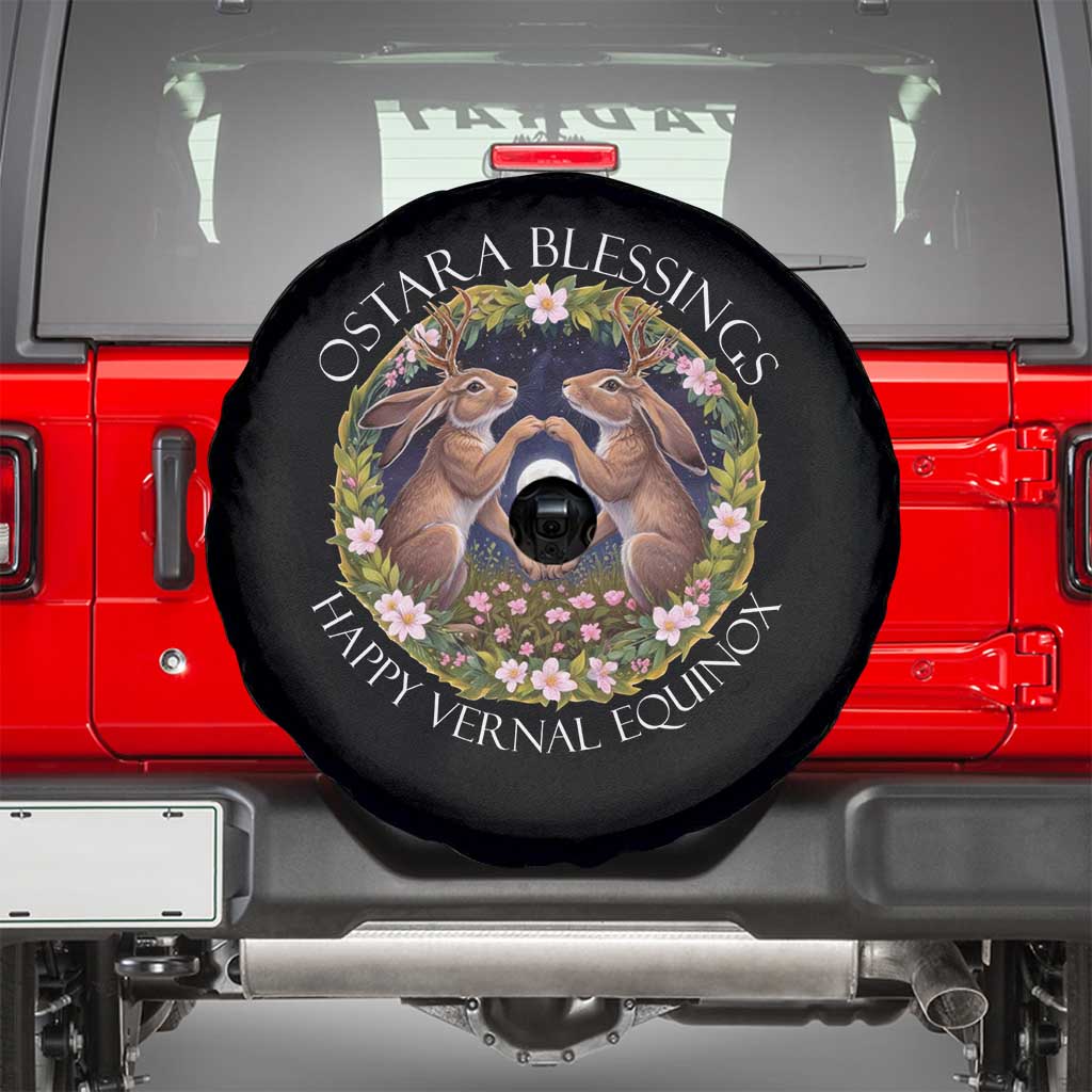 Ostara Blessings Happy Vernal Equinox Spare Tire Cover Ostara Pagan Eostre Easter Day Wolpertinger