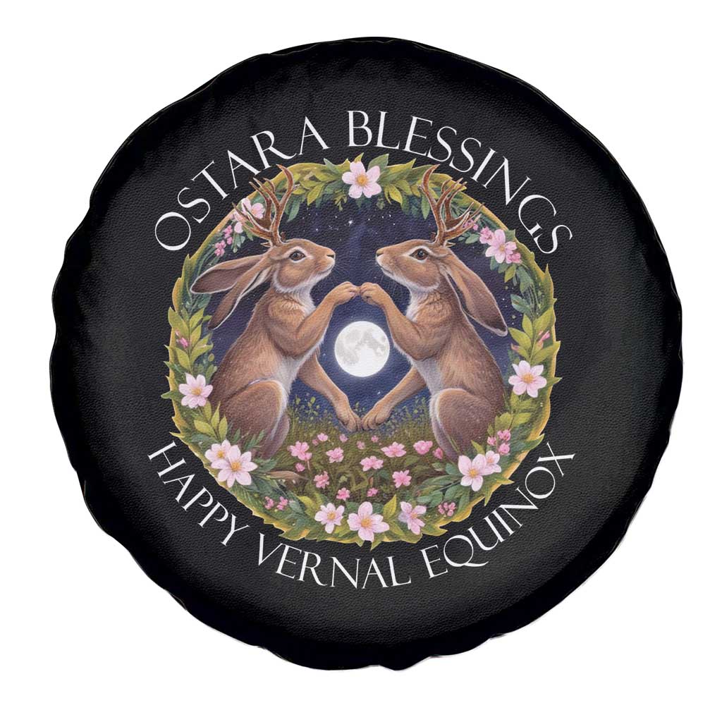 Ostara Blessings Happy Vernal Equinox Spare Tire Cover Ostara Pagan Eostre Easter Day Wolpertinger