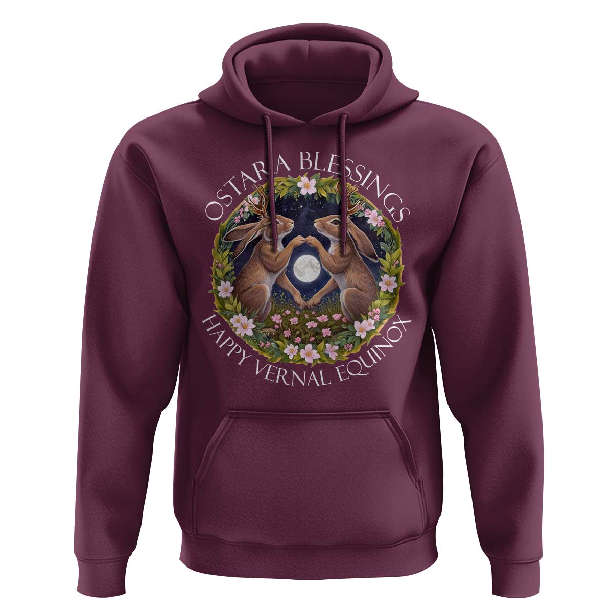 Ostara Blessings Happy Vernal Equinox Hoodie Ostara Pagan Eostre Easter Day Wolpertinger