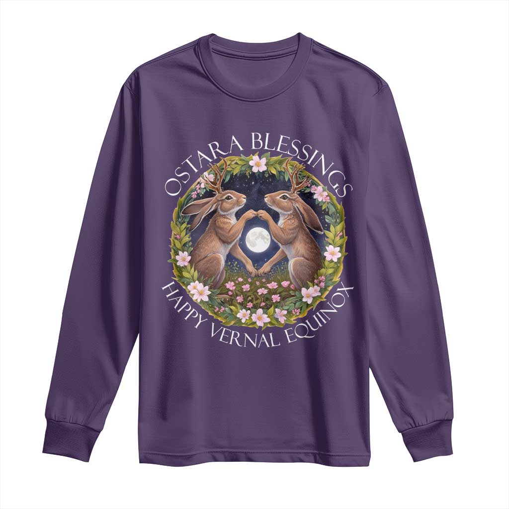 Ostara Blessings Happy Vernal Equinox Long Sleeve Shirt Ostara Pagan Eostre Easter Day Wolpertinger