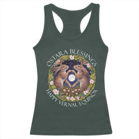 Ostara Blessings Happy Vernal Equinox Racerback Tank Top Ostara Pagan Eostre Easter Day Wolpertinger