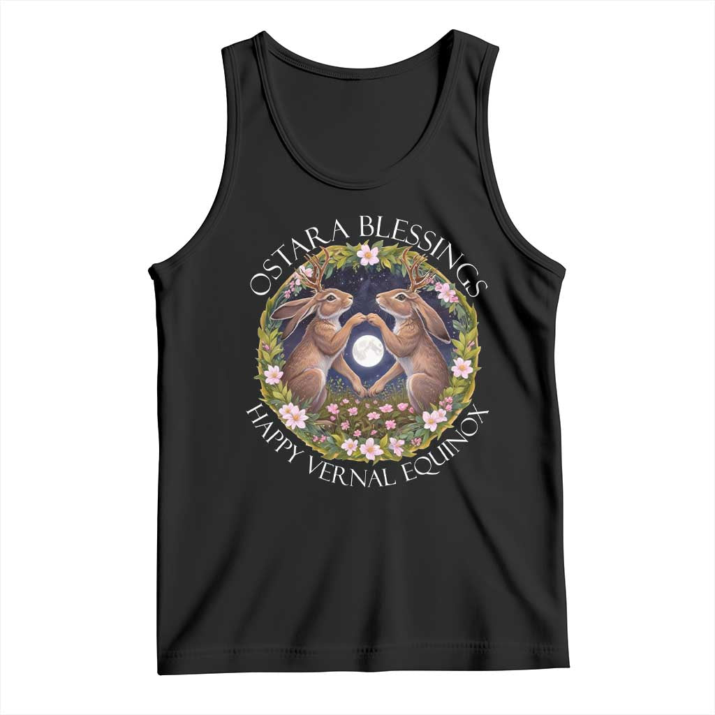 Ostara Blessings Happy Vernal Equinox Tank Top Ostara Pagan Eostre Easter Day Wolpertinger