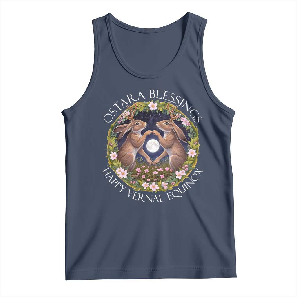 Ostara Blessings Happy Vernal Equinox Tank Top Ostara Pagan Eostre Easter Day Wolpertinger