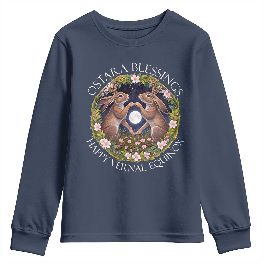 Ostara Blessings Happy Vernal Equinox Youth Sweatshirt Ostara Pagan Eostre Easter Day Wolpertinger