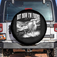But Now I'm Found Spare Tire Cover Christian Faith Sheep