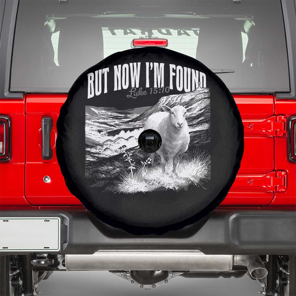 But Now I'm Found Spare Tire Cover Christian Faith Sheep