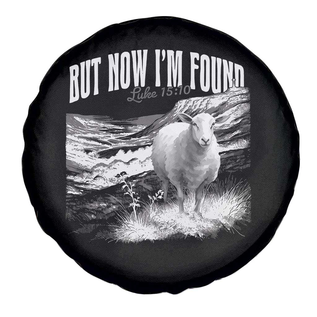 But Now I'm Found Spare Tire Cover Christian Faith Sheep