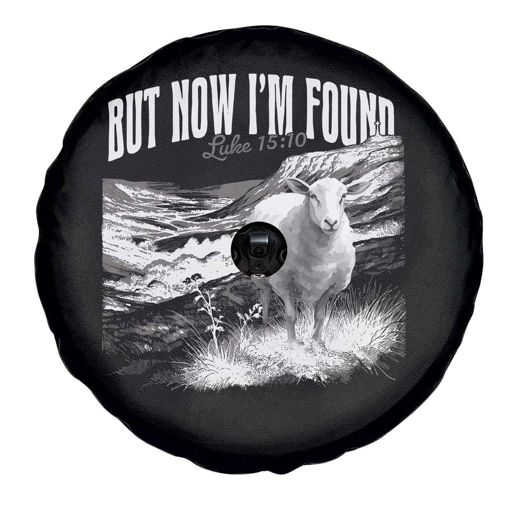 But Now I'm Found Spare Tire Cover Christian Faith Sheep