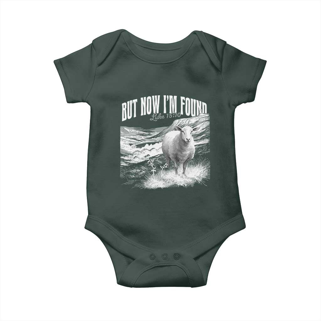 But Now I'm Found Baby Onesie Christian Faith Sheep