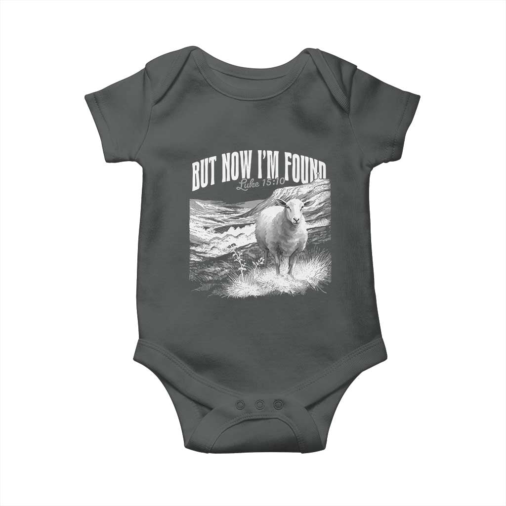 But Now I'm Found Baby Onesie Christian Faith Sheep