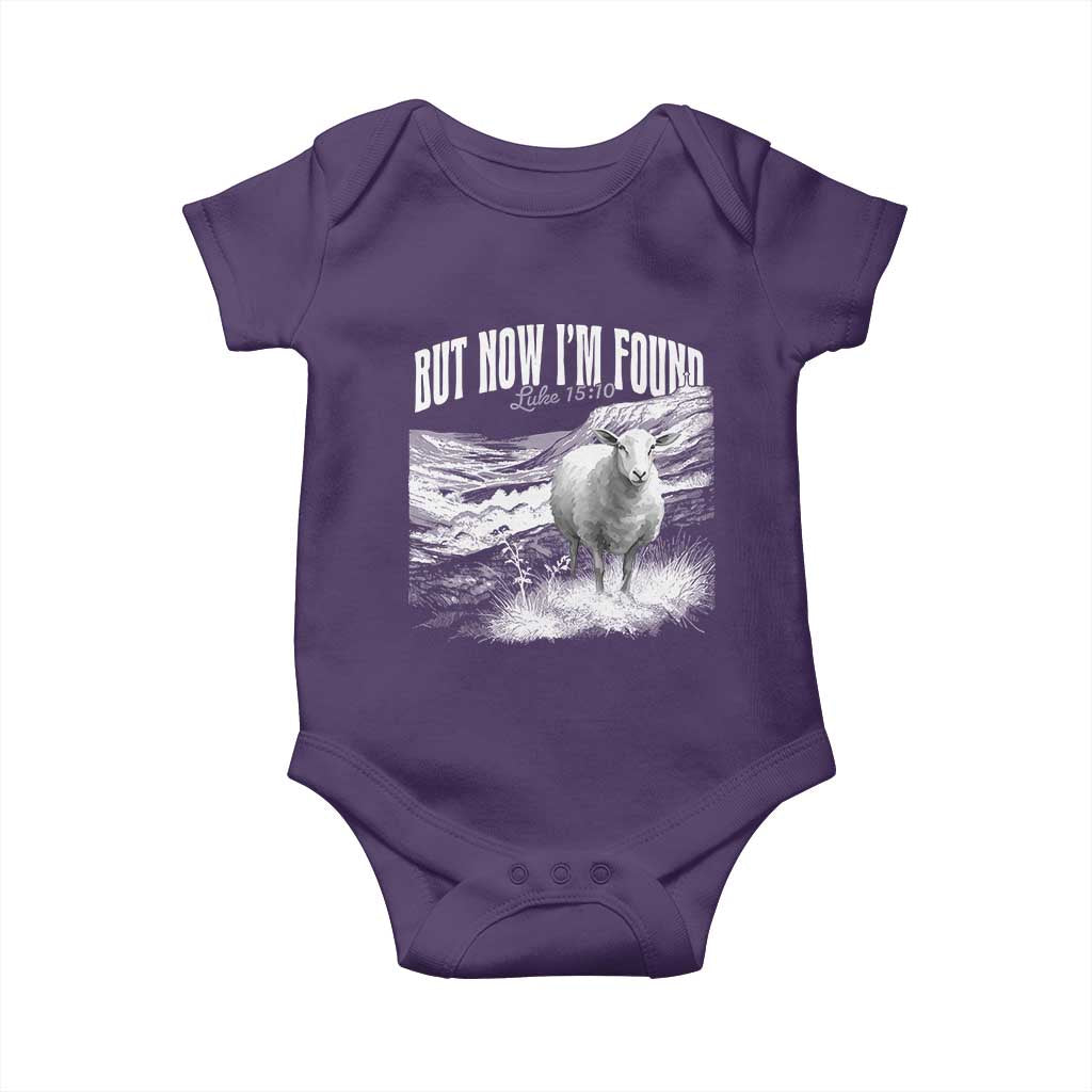 But Now I'm Found Baby Onesie Christian Faith Sheep