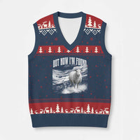 But Now I'm Found V-Neck Knit Sweater Vest Christian Faith Sheep - Wonder Print Shop