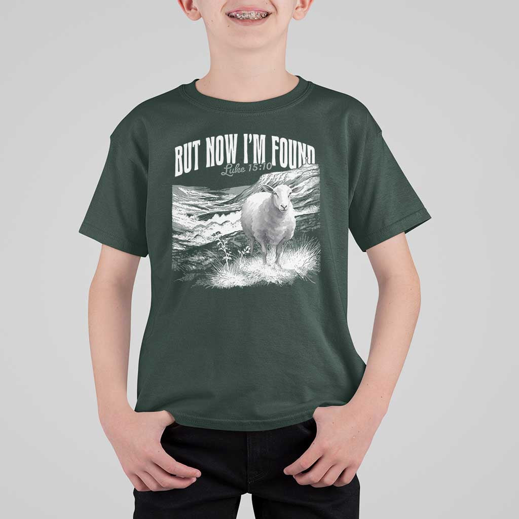 But Now I'm Found T Shirt For Kid Christian Faith Sheep