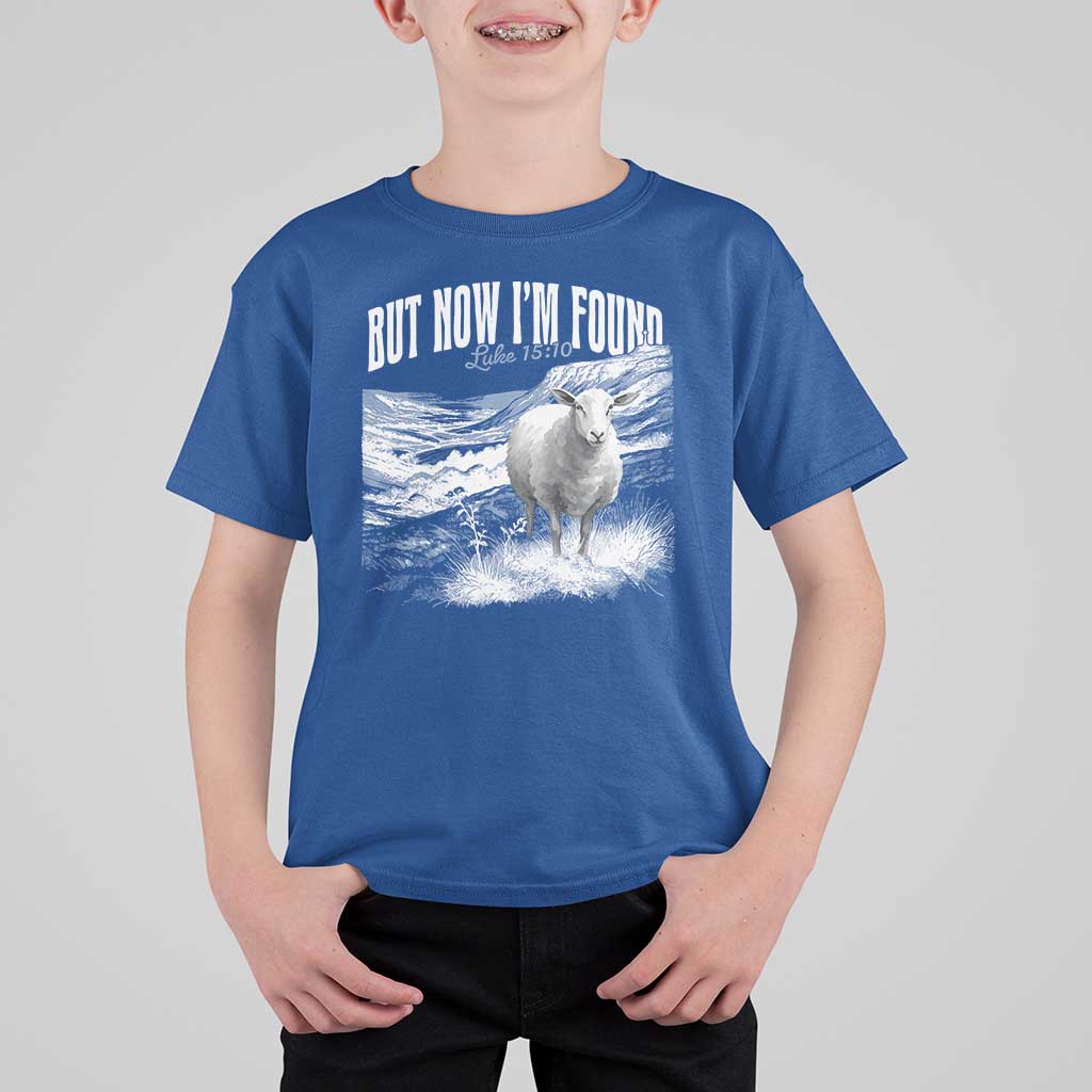 But Now I'm Found T Shirt For Kid Christian Faith Sheep