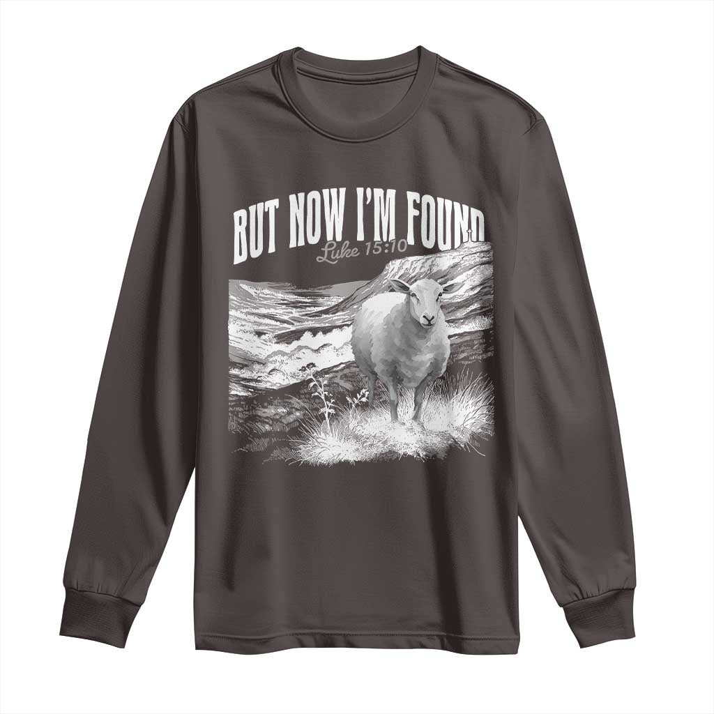 But Now I'm Found Long Sleeve Shirt Christian Faith Sheep