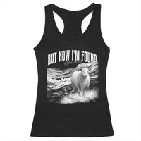 But Now I'm Found Racerback Tank Top Christian Faith Sheep