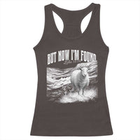 But Now I'm Found Racerback Tank Top Christian Faith Sheep