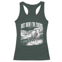 But Now I'm Found Racerback Tank Top Christian Faith Sheep